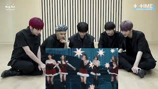 Txt reaction to Red velvet × Aespa 'Beautiful Christmas' official music video