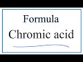 Hydrogen and Chromate Ions Concepts