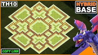 New Th10 Trophyhybrid Base 2024 - Clash Of Clans