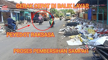GERAK CEPAT Preses pembersihan sampah setelah karnaval gampingan pagak 2025 menggunakan alat canggih