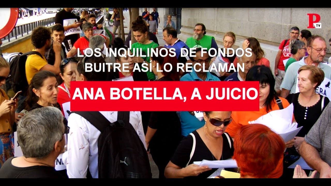 Los inquilinos de fondos buitre reclaman que Ana Botella vaya a juicio
