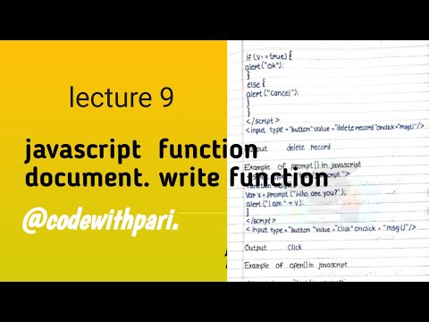 document write function  in javascript |lecture 9|web development  course