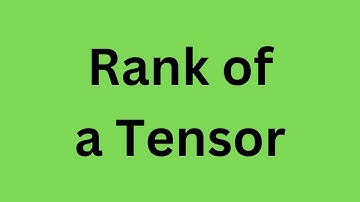 Rank of a tensor