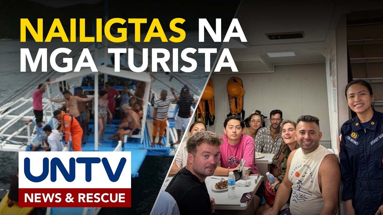 21 turista at 3 crew members, nasagip ng PCG sa Culion, Palawan