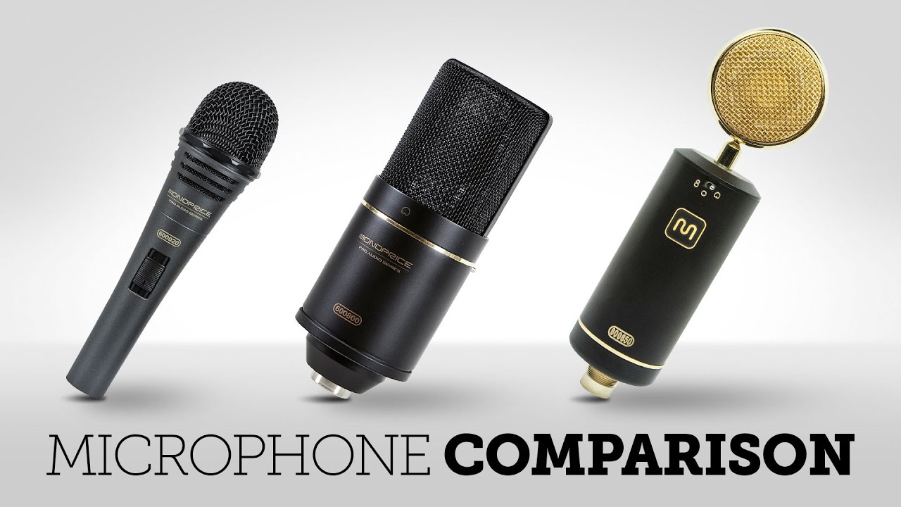 3 Microphone Comparison Monoprice Sound Sample YouTube