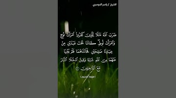 سورة التحريم من آية 9 إلى آية 10 بصوت الشيخ ياسر الدوسري♥♥