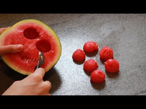 🍉 ASMR  Watermelon ball scooping