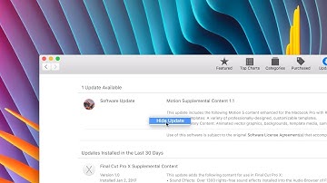 How to hide and unhide Mac App Store updates