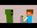 Minecraft stop motion creeper vs man