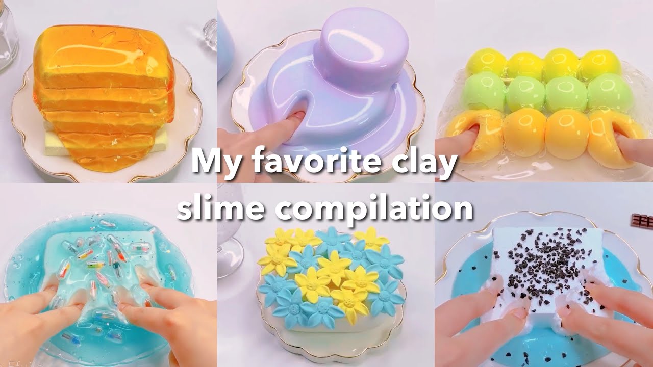 【ASMR】お気に入り粘土スライムまとめ【音フェチ】My favorite clay slime compilation