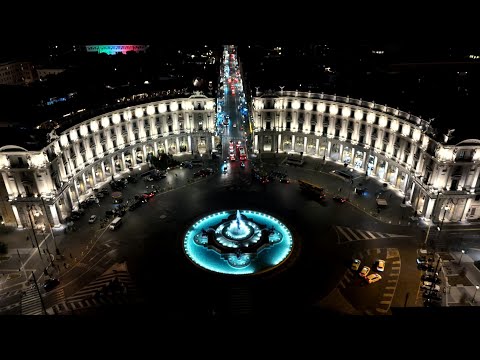 Video Roma di notte - Piazza della Repubblica