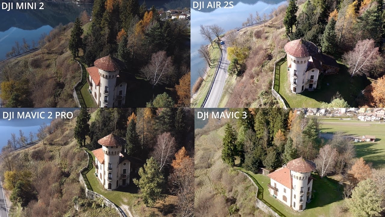 DJI MAVIC 3 vs MAVIC 2 PRO vs AIR 2S vs MINI 2 - VIDEO QUALITY TEST # ...
