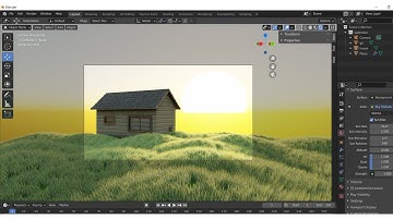 I made(recreated) grassy meadow scene || BLENDER