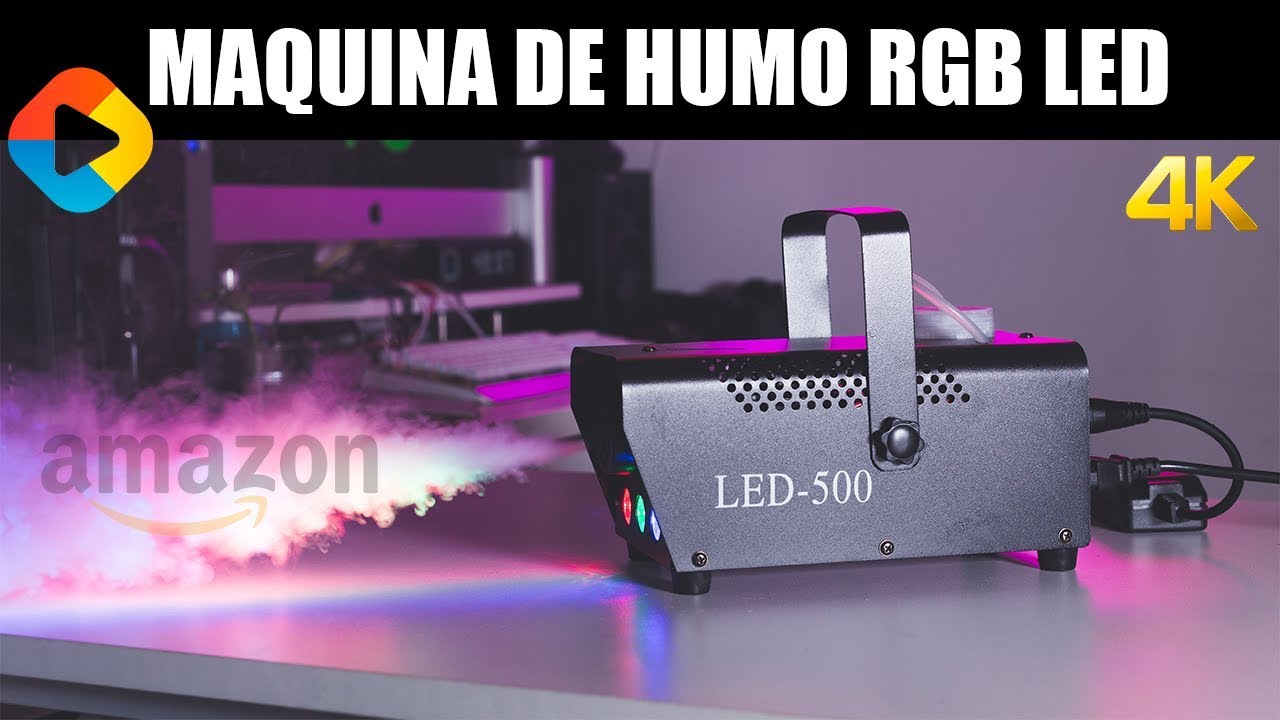 500W Maquina De Humo Con Luces LED Para Fiestas Dj Revelacion Niebla Baja  NUEVO