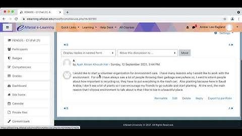 Create a forum in moodle (e-learning)