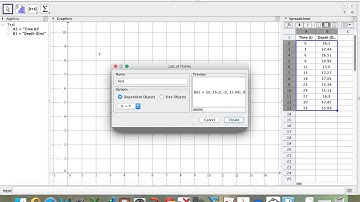 Plotting points in Geogebra