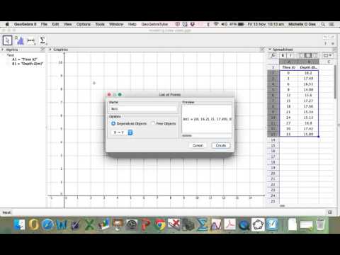 Plotting points in Geogebra