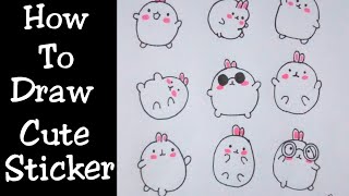 Draw cute kawaii stickers by Bit_sy