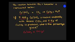 Percentage Yield Calculation