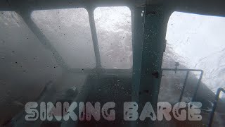 Sinking Barge Onboard Camera Captures Seafloor Impact