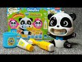 Satisfying with unboxing cute toothbrush toothpaste melody figure pretend playset toy asmr