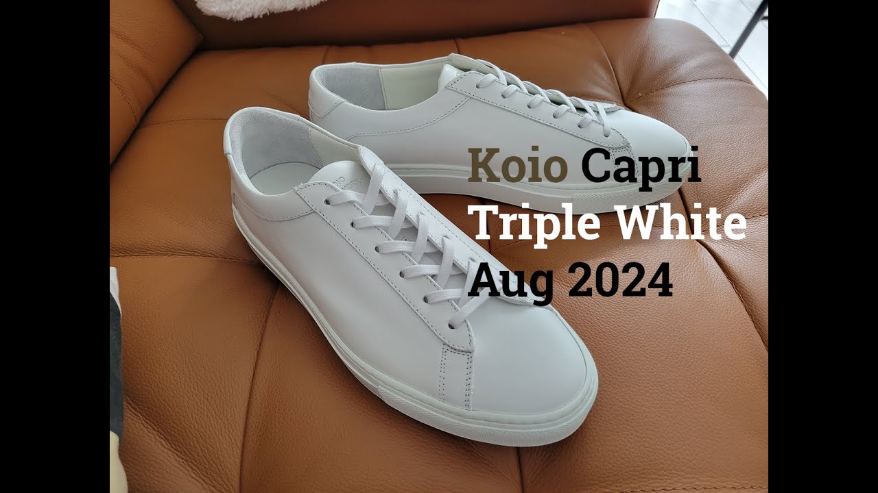 KOIO Herren Sneaker Capri X Triple White Herren-Shuhe Echtes