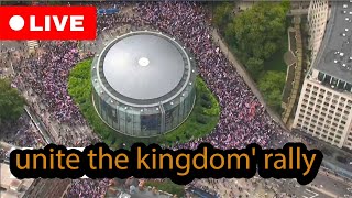 Aerial footage shows scale of 'unite the kingdom' rally