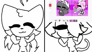 Lola and my fursona speedpaint :3 +update