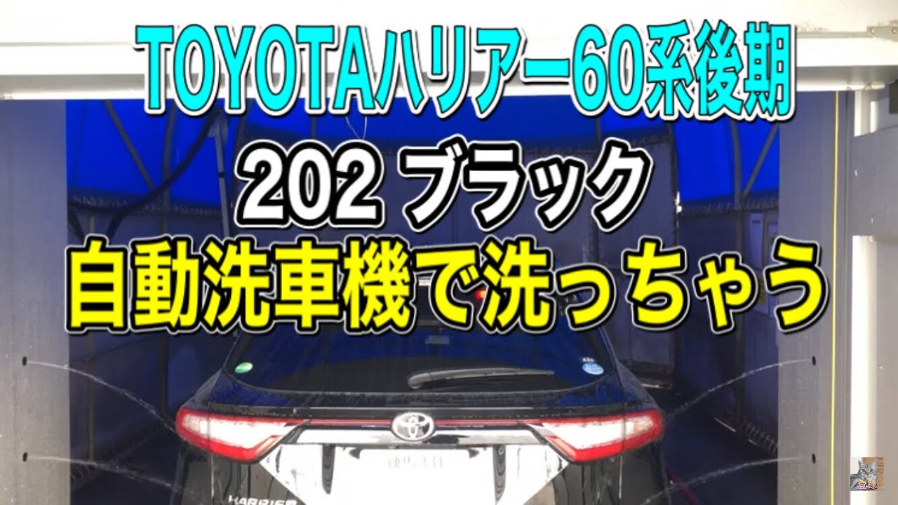 トヨタ ハリアー後期 黒い車の洗車 自動洗車機でピカピカに洗う Youtube