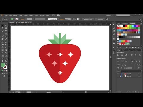 Video: How To Draw A Strawberry In Adobe Illustrator