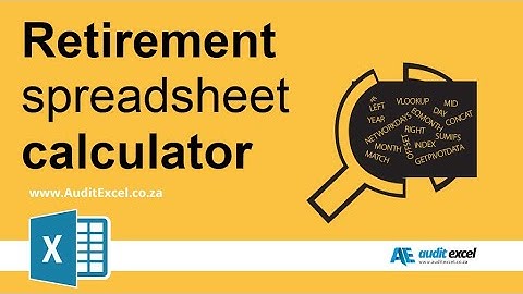 Retirement spreadsheet in Excel- link to calculator below