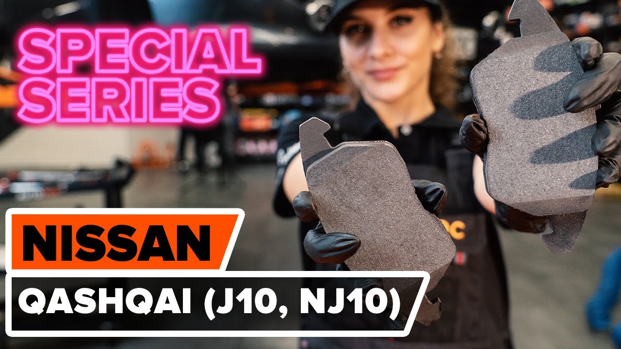 How to change front brake pads / brake pad set on NISSAN QASHQAI (J10