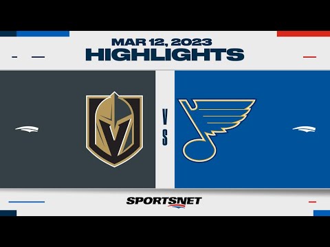 NHL Highlights | Golden Knights vs. Blues - March 12, 2023