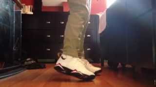 Air Jordan 7 Cardinal on feet! - YouTube