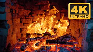 Wonderful Relaxing Fireplace With Crackling Fire Sounds 🔥 Fireplace 4K 3 Hours 🔥 Fireplace Ambience