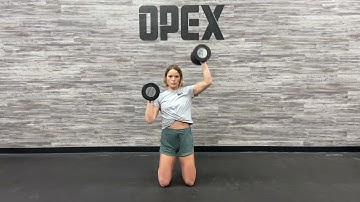 Tall Kneeling Alternating Dumbbell Press