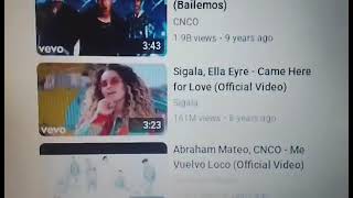 I found videos list for Sigala Came Here for Love.