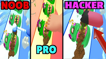 NOOB vs PRO vs Hacker! | Teeth Runner | Mobile Games