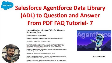 Salesforce Agentforce Data Library (ADL) to Question and Answer From PDF FAQ Tutorial- 7