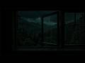 Gentle Rain in Outdoor on the Window Bedroom | Peaceful Warm Ambience for Sleeping