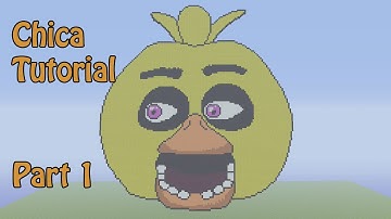 Minecraft Pixel Art Tutorial: How to make Chica Part 1 (Five Nights at Freddy