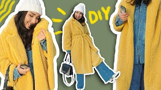 Я СШИЛА ЖЕЛТУЮ ШУБУ! DIY (+бесплатная выкройка)