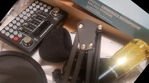 Unboxing Condenser Microphone and K-Song Live Sound Card F007