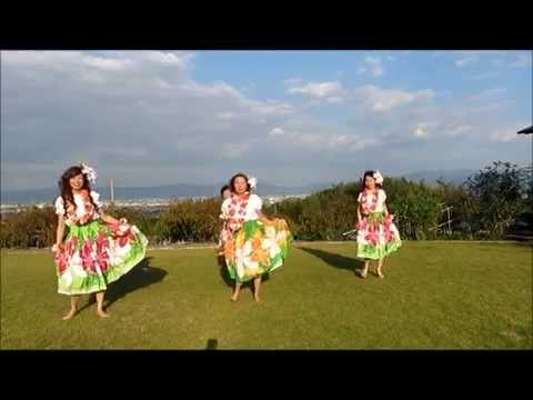 フラダンスsekai　hana 回る　奈良のんびり初級フラダンスかつらぎ教室