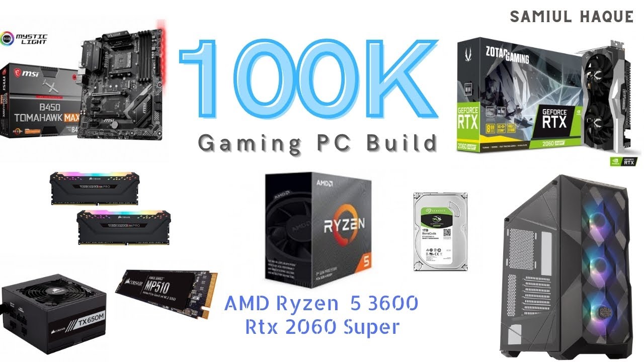 100K Gaming PC Build | Gaming & Editing PC | R5 3600 | Rtx 2060 Super ...
