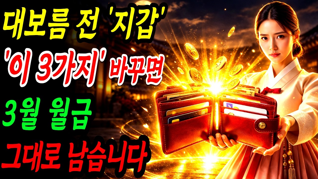 정월 대보름 전, 지갑 ‘이 3가지’만 바꾸세요! 3월 통장에 돈이 안 샙니다｜재물운｜부자되는 지갑 풍수