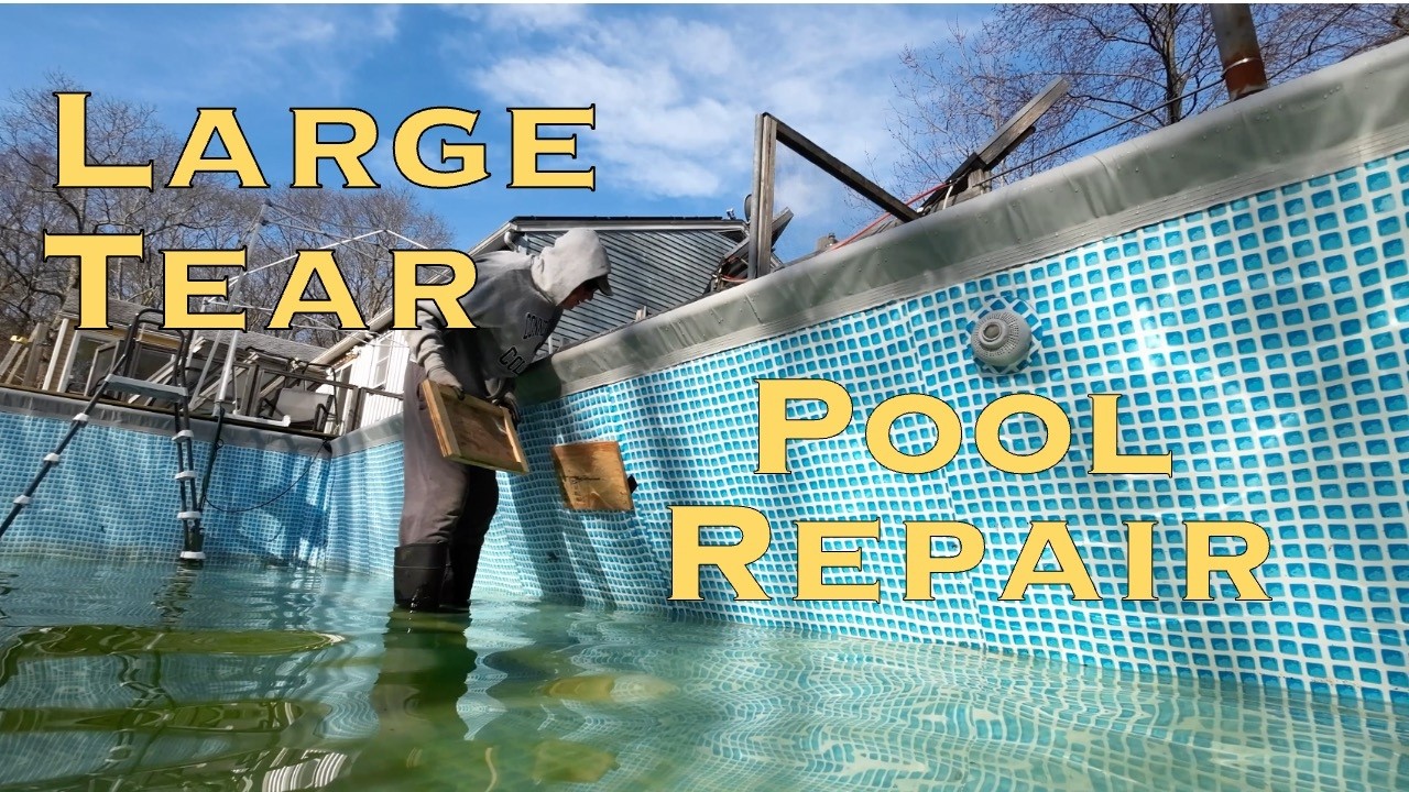 How to Repair Rips in Vinyl Pool w/ Magnets and Plywood