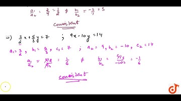 On comparing the ratios `(a_1)/(a_2),(b_1)/(b_2)` and `(c_1)/(c_2)` , find out whether the follo...