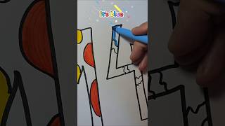 Drawing and Coloring Number 14 #drawing #colors #shorts #coloring #numbers