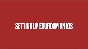 How to Connect to Eduroam - iOS (iPhone/iPad)